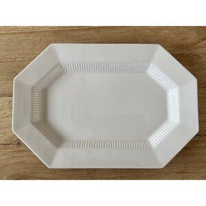 Nikko Classic Collection Octagonal 13 in SERVING PLATTER Classic White